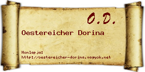 Oestereicher Dorina névjegykártya